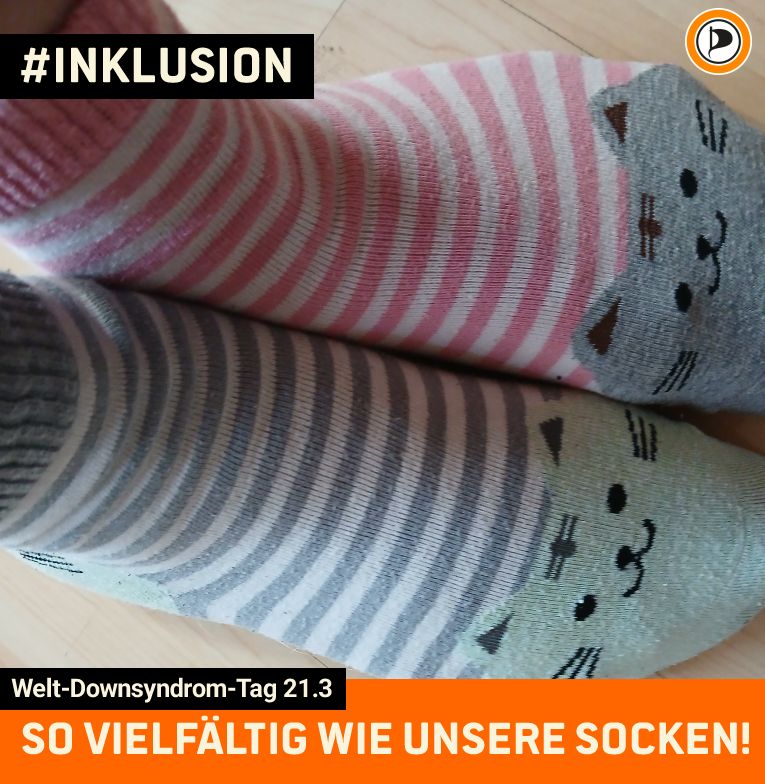 Inklusion: So vielfältig wie unsere Socken!

Heute findet der Welt-Downsyndrom-Tag  statt. Das Datum symbolisiert die 3-fache Ausprägung des 21. Chromosoms. Das Tragen der verschiedenen Socken ist ein Zeichen von Vielfalt. Die Socken selbst stehen für die  Chromosomen-Form.