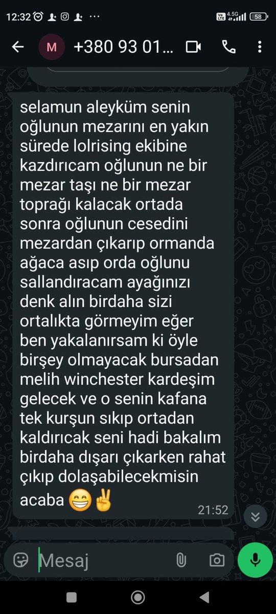 Silahlı saldırı sonucu hayatını kaybeden Kubilay Kundakçı'nın ailesi tehdit mesajları almaya başladı.