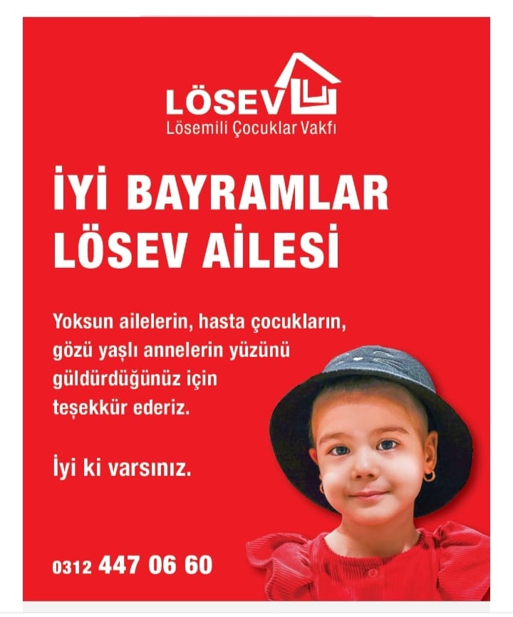 İyi bayramlar LÖSEV ve Lösemili çocuklar tüm Lösev çalışanlarının ve başta dr.üstün hocamız olmak üzere herkesin Ramazan Bayramını kutlar sağlık mutluluk başarı dolu nice bayramlara <a href="/ustunezer/">Dr. Üstün EZER</a> <a href="/julidearifoglu/">Dr.Julide Arifoğlu</a> <a href="/hulya_unver/">Hülya ÜNVER</a> <a href="/losev1998/">LÖSEV</a> <a href="/vergili_seyran/">Seyran Vergili</a> <a href="/BusraGungorSHU/">Büşra Güngör..</a>