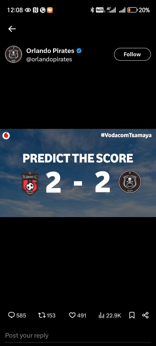 Princeviper08's tweet photo. @orlandopirates @Vodacom @Vodacom https://t.co/pjitaJBOvo