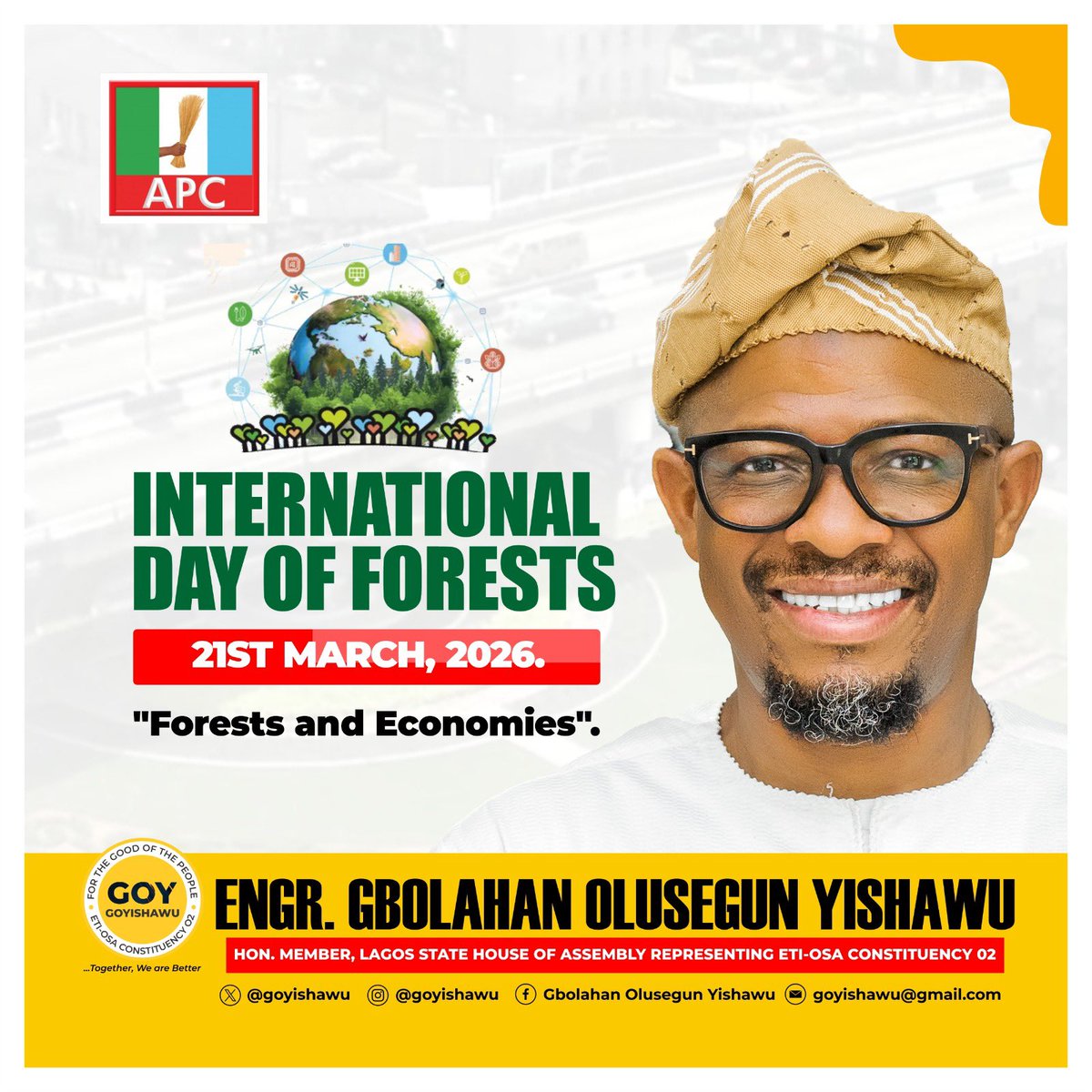 Our environment is our heritage; we must protect our forests to sustain prosperous economic growth.

#ForestsAndEconomies #SustainableLagos #GreenLegacy