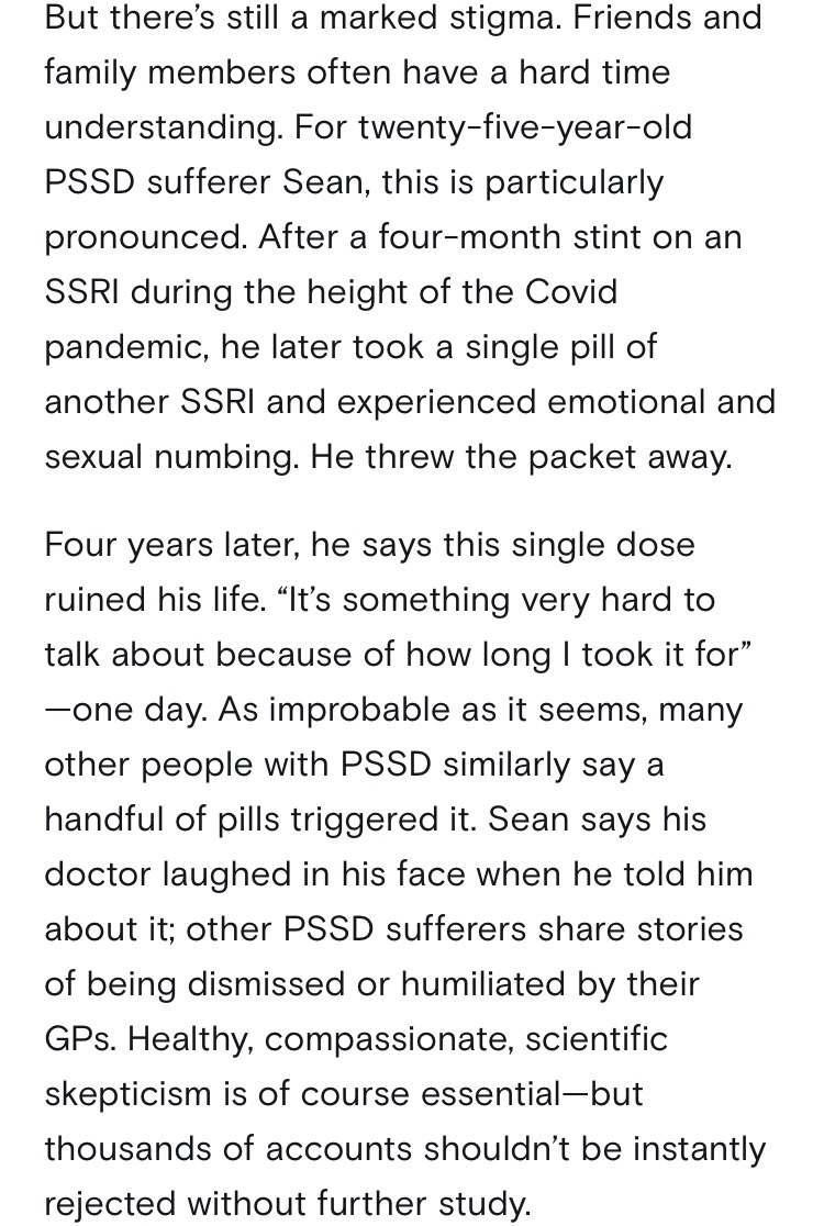 PSSD sufferer | I regret taking antidepressants tweet media