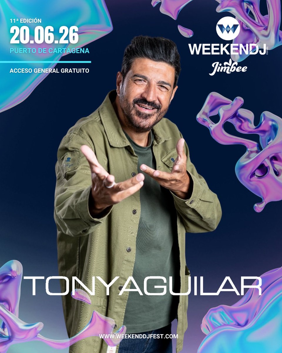 weekenddjfest's tweet photo. @TonyAguilarOfi regresa a #Cartagena el 20 de JUNIO 🔥

Hay confirmaciones que nos hacen especial ilusión y esta es una de ellas. 

Id calentando porque se viene una noche inolvidable llena de TEMAZOS 🙌

¿Listos para repetir lo del año pasado?

#PuertodeCartagena https://t.co/lPw6shuf9Y