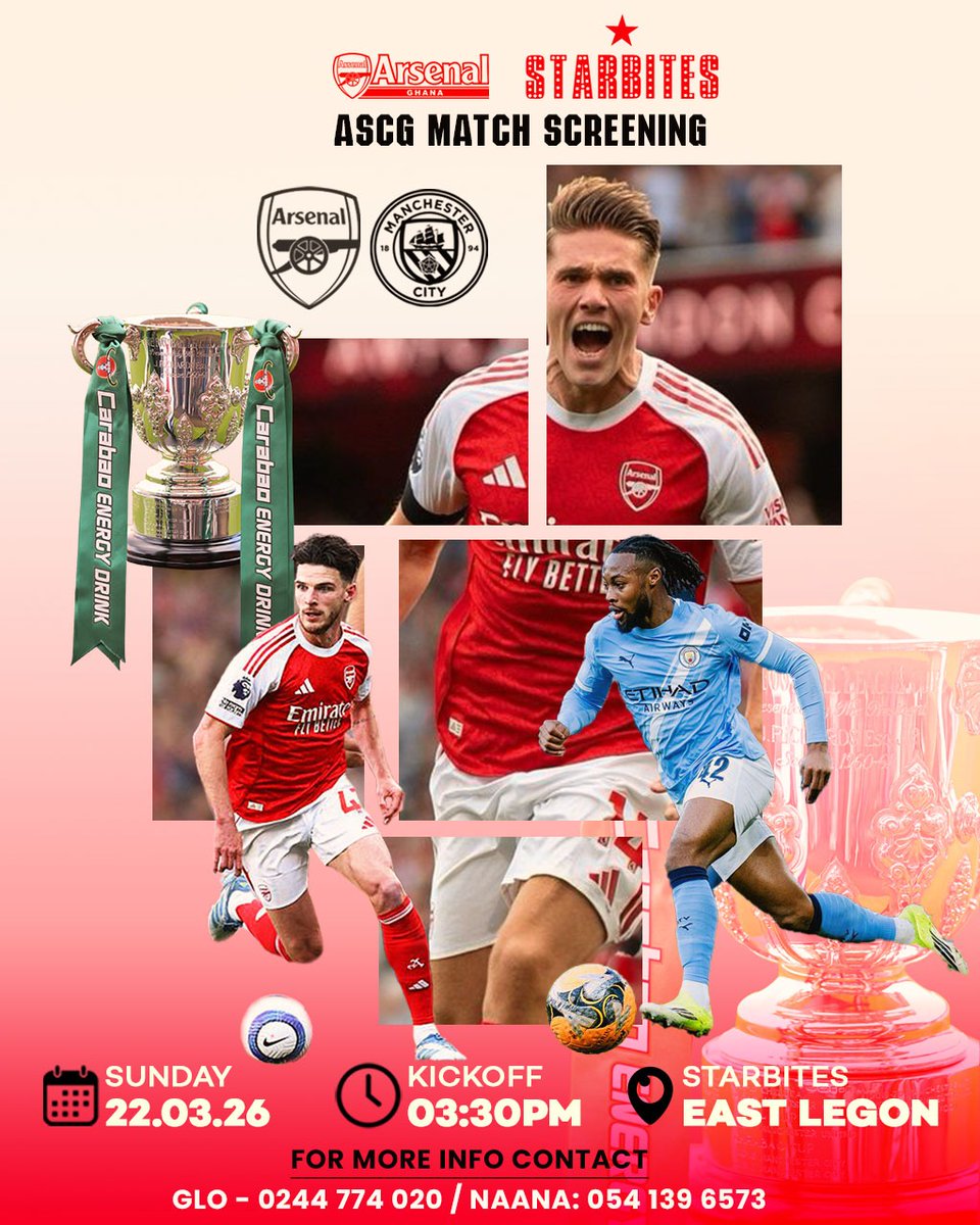 WE GO AGAIN TOMORROW, GUNNERS ❣️🎉
LET'S WATCH THE GAME TOGETHER 😁 <a href="/Arsenal/">Arsenal</a> <a href="/ArsenalGhana/">Arsenal Ghana</a>