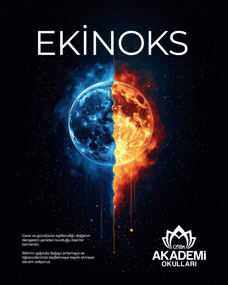 Ekinoks, gece ve gündüzün eşitlendiği; doğanın dengesini yeniden kurduğu özel bir zamandır.

Bilimin ışığında doğayı anlamaya ve öğrencilerimizi keşfe teşvik etmeye devam ediyoruz.