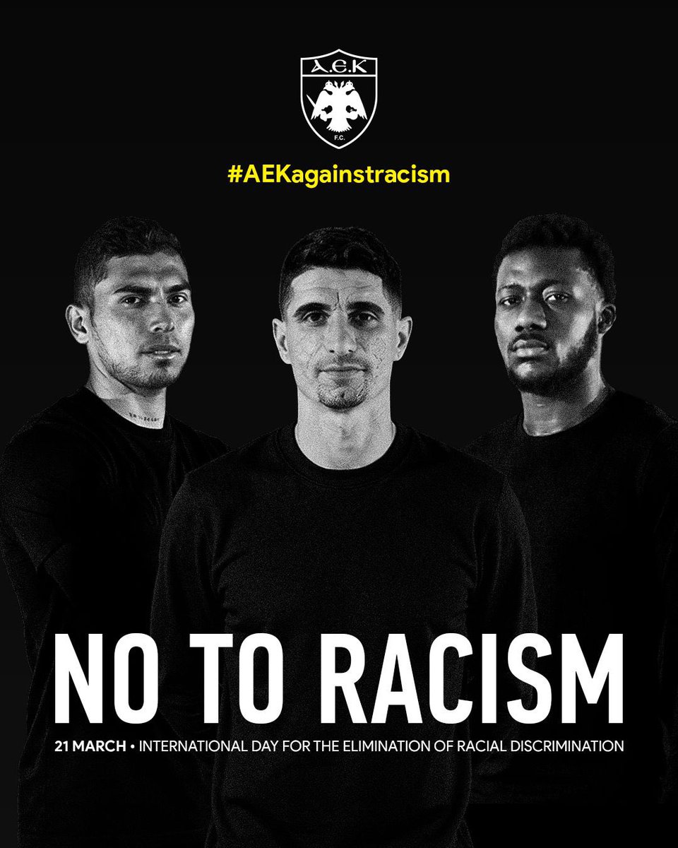 AEK_FC_OFFICIAL's tweet photo. 𝐍𝐨 𝐭𝐨 𝐑𝐚𝐜𝐢𝐬𝐦 🖤✊

#aekagainstracism https://t.co/ReMfnQ2wNg