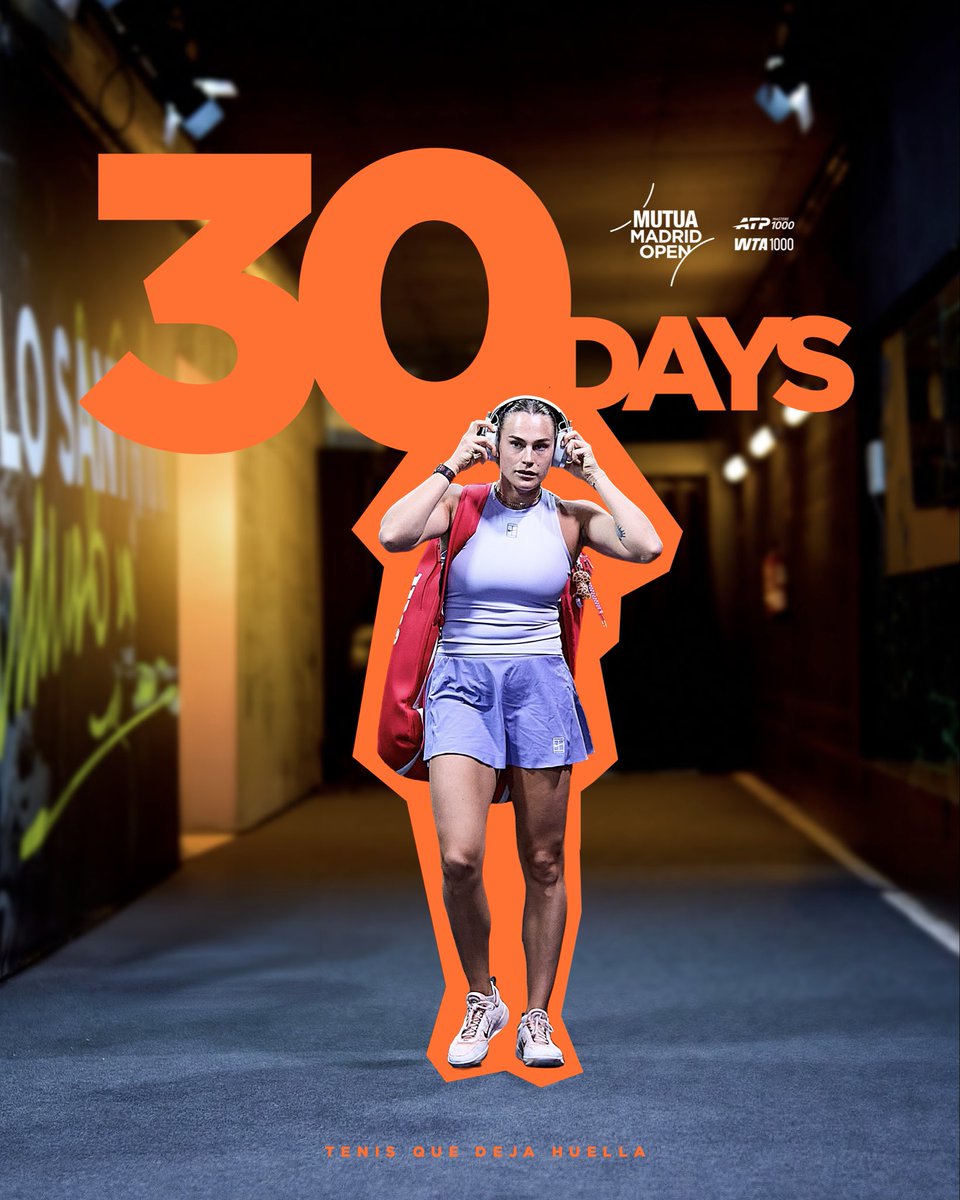 MutuaMadridOpen's tweet photo. 3️⃣0️⃣ days!

🎶 

#MMOPEN https://t.co/IXRtst5WFV