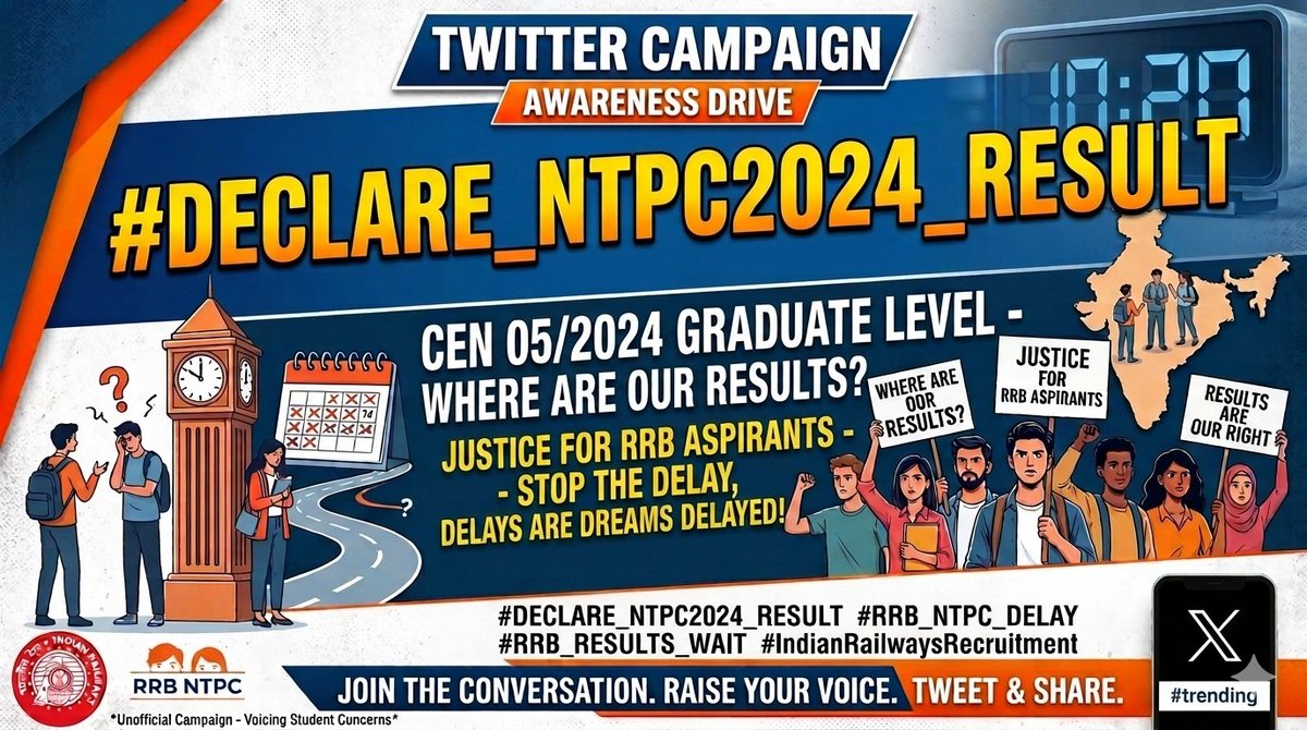 satish_k_singh7's tweet photo. #declare_ntpc2024_result
@RailMinIndia 
@AshwiniVaishnaw 
@PMOIndia 
@ANI https://t.co/Gmi7RpQoVN