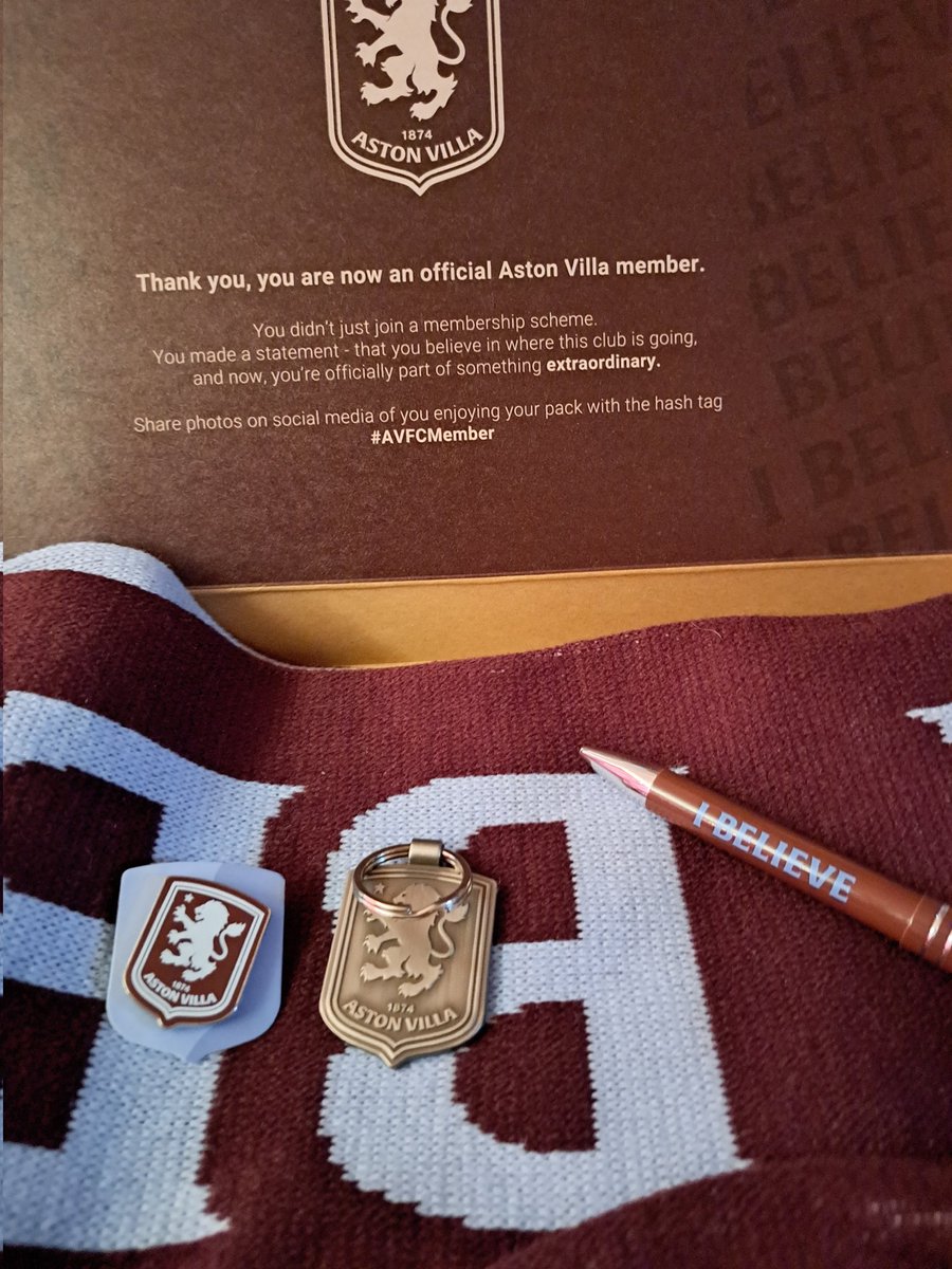 villaman33's tweet photo. Nice touch from Aston Villa, randomly got this today. #avfc #AVFCMember https://t.co/iW4JUNBMhk