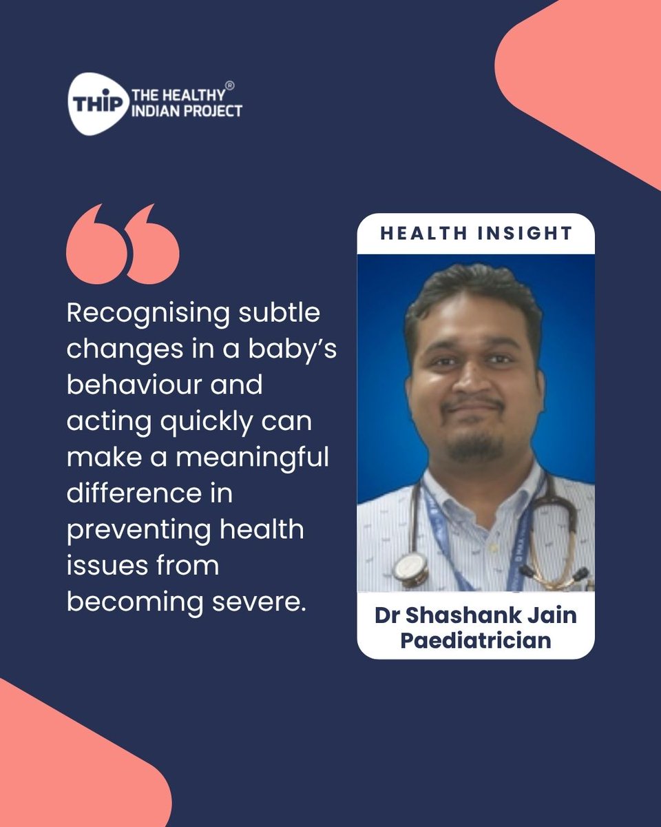ThipMedia's tweet image. Why is it important to pay attention to subtle behavioural changes in infants?
Read more- ow.ly/vXIj50Yx7x2

#babyhealth #newparents #parentingtips #childcare #infantcare #healthawareness