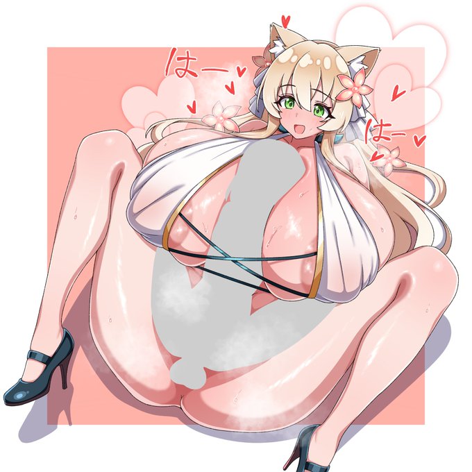 Skebありがとうございました! 依頼主さんの爆乳OCちゃんがガッツリしがみつかれて体格差種付けされちゃうシチュでした!