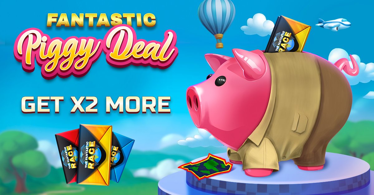 Break your Fantastic Piggy today for X2 race envelopes to get you to the finish line ✈️
Website: laco.gambinoslot.com/xODUxMTlkMxW/ 
Other Apps: slr.gambinoslot.com/GCACBCDAoMGUwM…