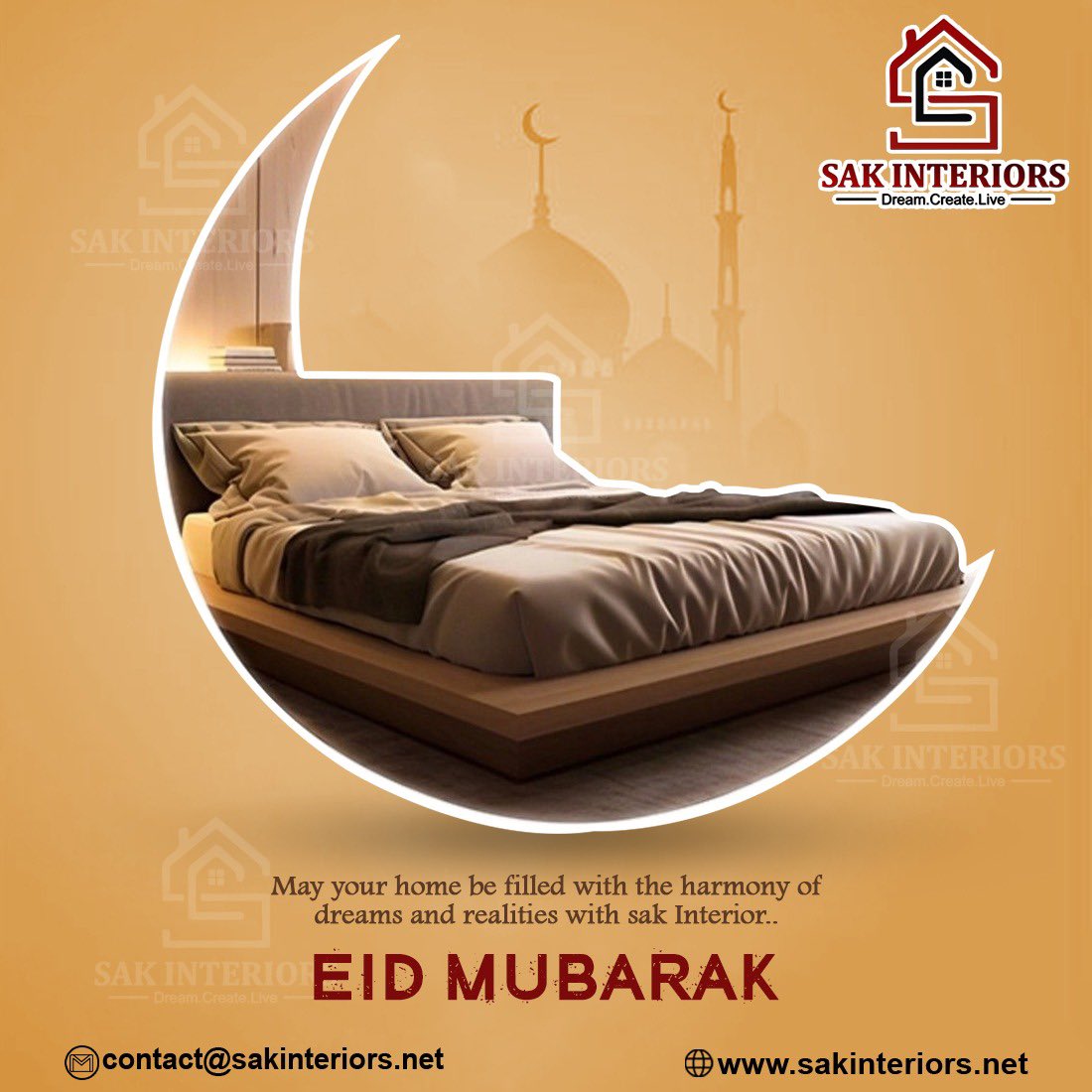sakinteriors's tweet photo. 🌙 Eid Mubarak from SAK Interiors! 🌙
#EidMubarak #SAKInteriors #HomeDesign #ModularKitchens #interiorjoy https://t.co/2pLo5k9QhA