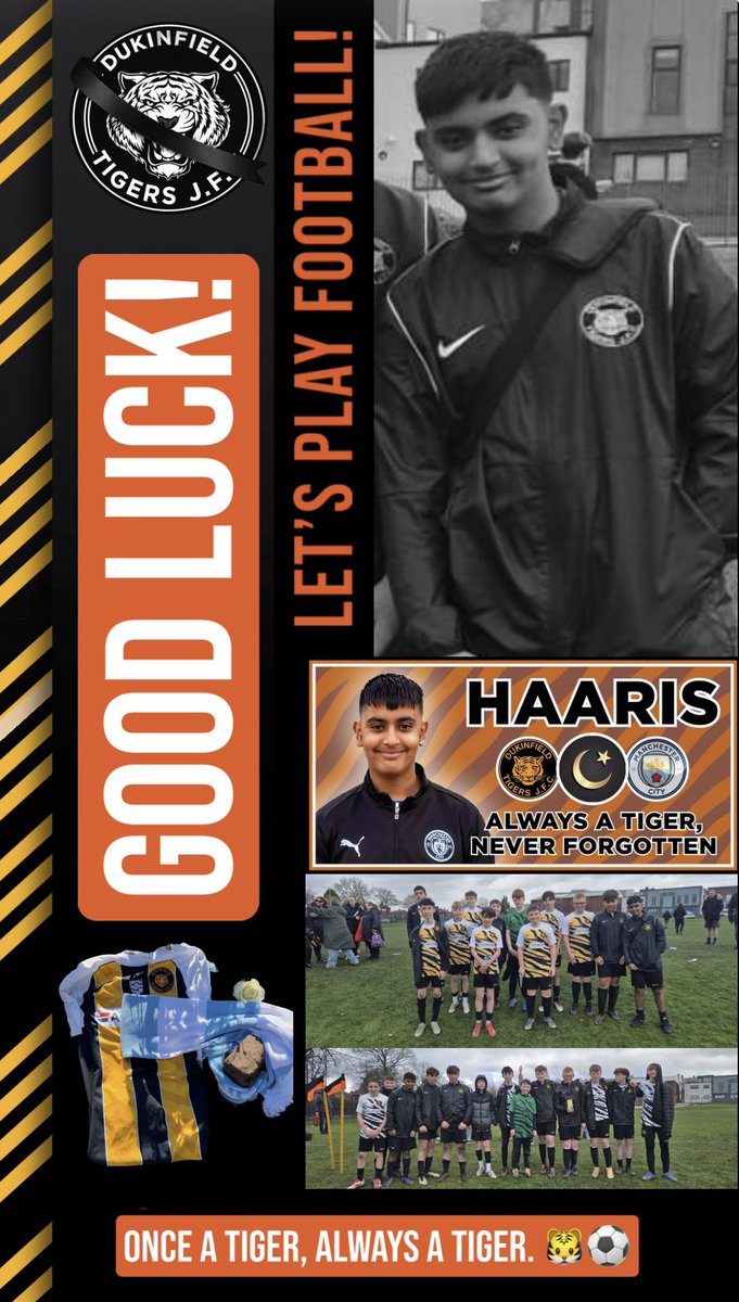 This weekend, Manchester plays for Haaris.

Good luck, Tigers. ❤️🐯⚽️