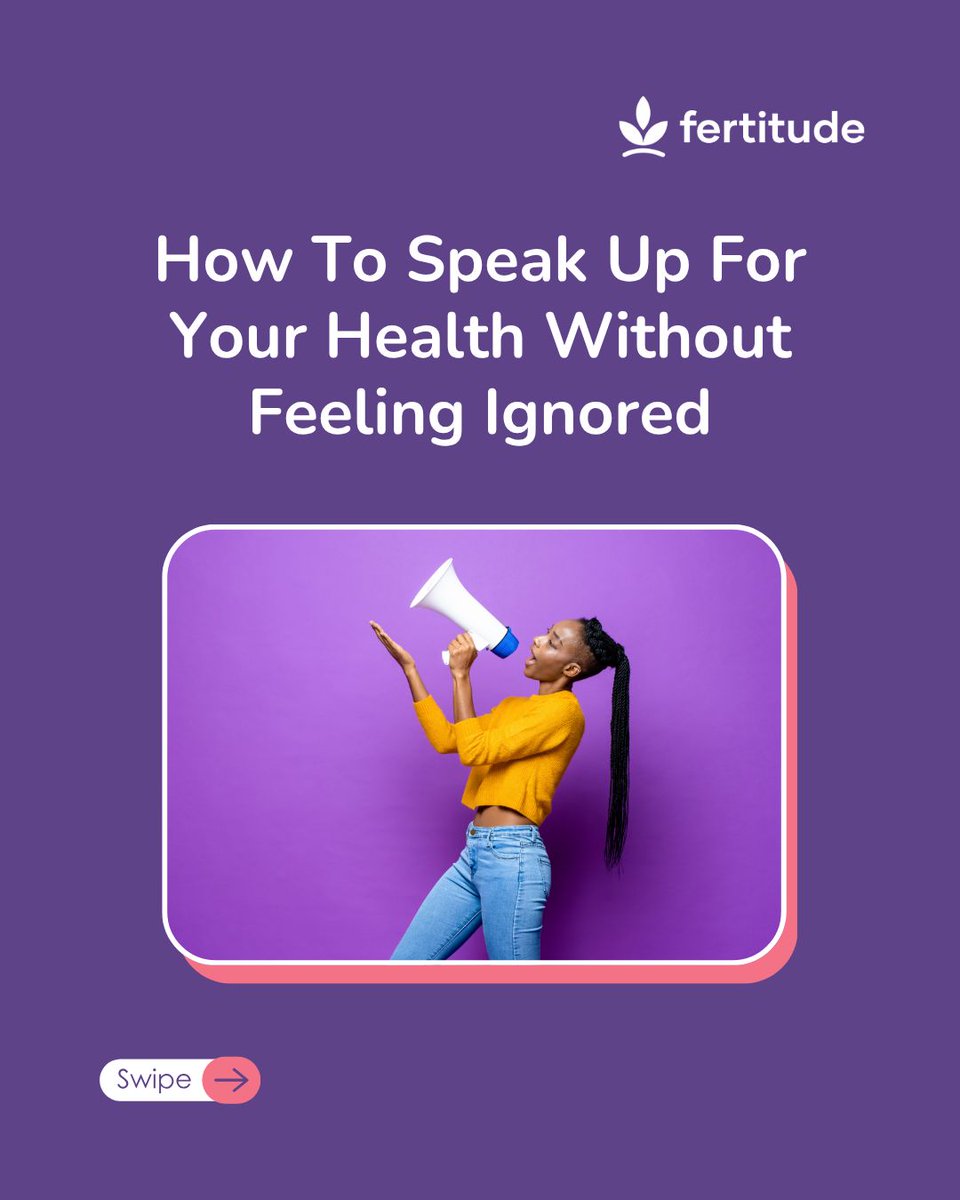 fertitude's tweet photo. Have you ever left a doctor’s appointment feeling unheard? 😞

Advocating for your health isn’t always easy, but it’s necessary. You deserve to be listened to, respected, and given the right care.
This post breaks down how to confidently speak up for your health because your body, your health, and your voice matter. 🩺💙

Please share with someone who needs to see this. For access to affordable, non-judgmental care, get in touch with the care team on Fertitude today for just 1,000 naira. Available on Google Play and Apple App store💜.

#SpeakUpForYourHealth #PatientAdvocacy #Fertitude #WomensHealth #YourHealthMatters