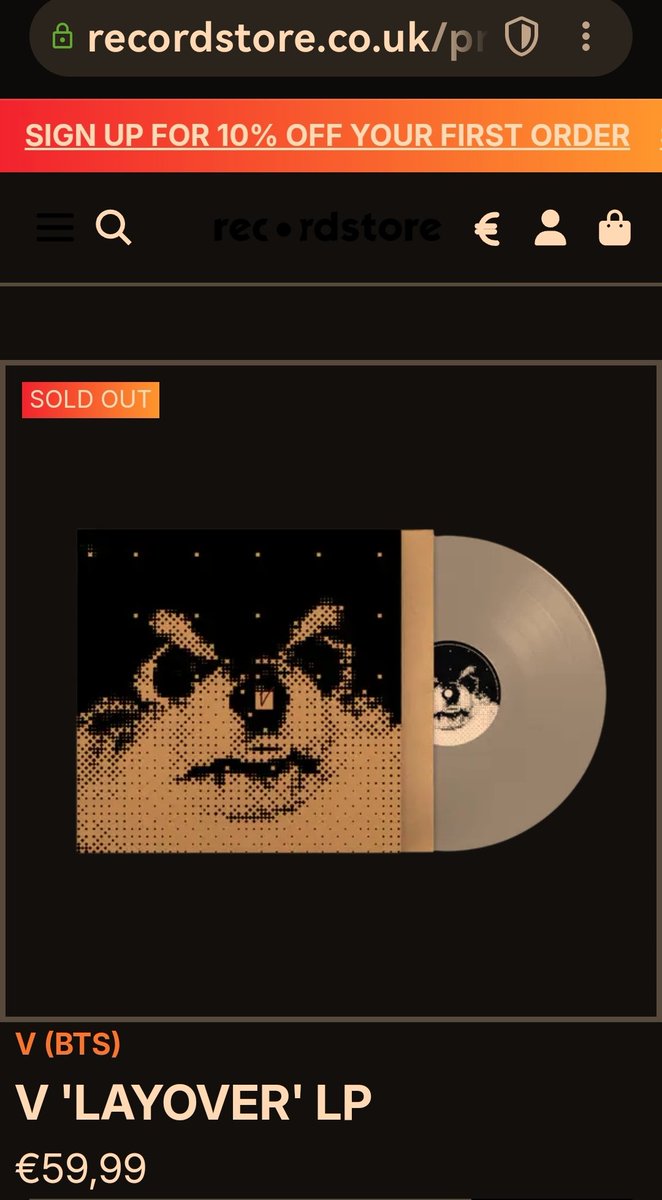 LayoverEp by #V is currently out of stock on Ebay Uk, Polydor UK and Record store UK🔥🔥🔥
