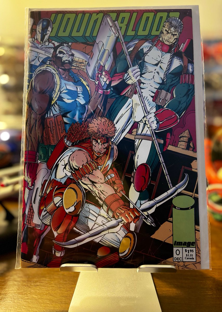 CanaDaBear1701's tweet photo. The 1990's led a boom in "Zero issues". Here's Rob Liefeld's Youngblood #0 replete with a wraparound cover.

#MyComics https://t.co/yD0jZgSx5R