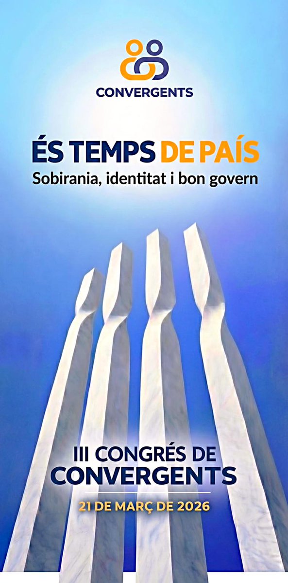 Comença el III Congrés Nacional de Convergents.

Una jornada clau per reforçar el projecte polític i definir el futur del partit.

Seguim avançant amb ambició i compromís de país.