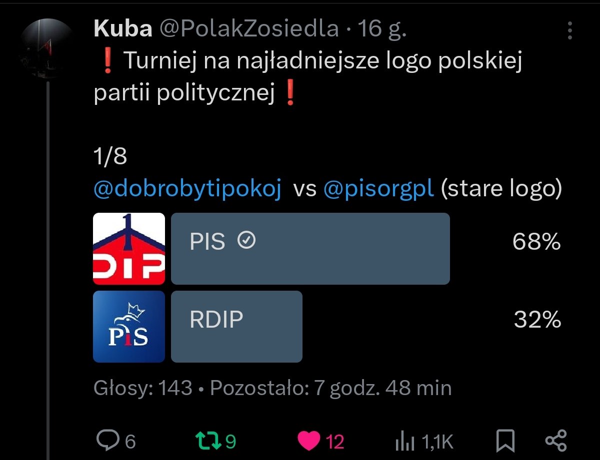 Głosujemy na PiS, jest 68% dla nas, ale gonią nas. Patrzcie co pisze w rubryce, nie jakie jest logo.