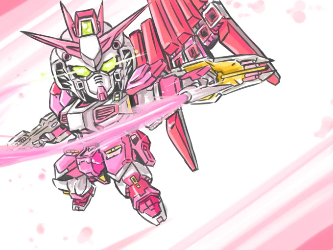 ホロとガンダムコラボのMS単品絵。今月は久々にメカ描いてるな。