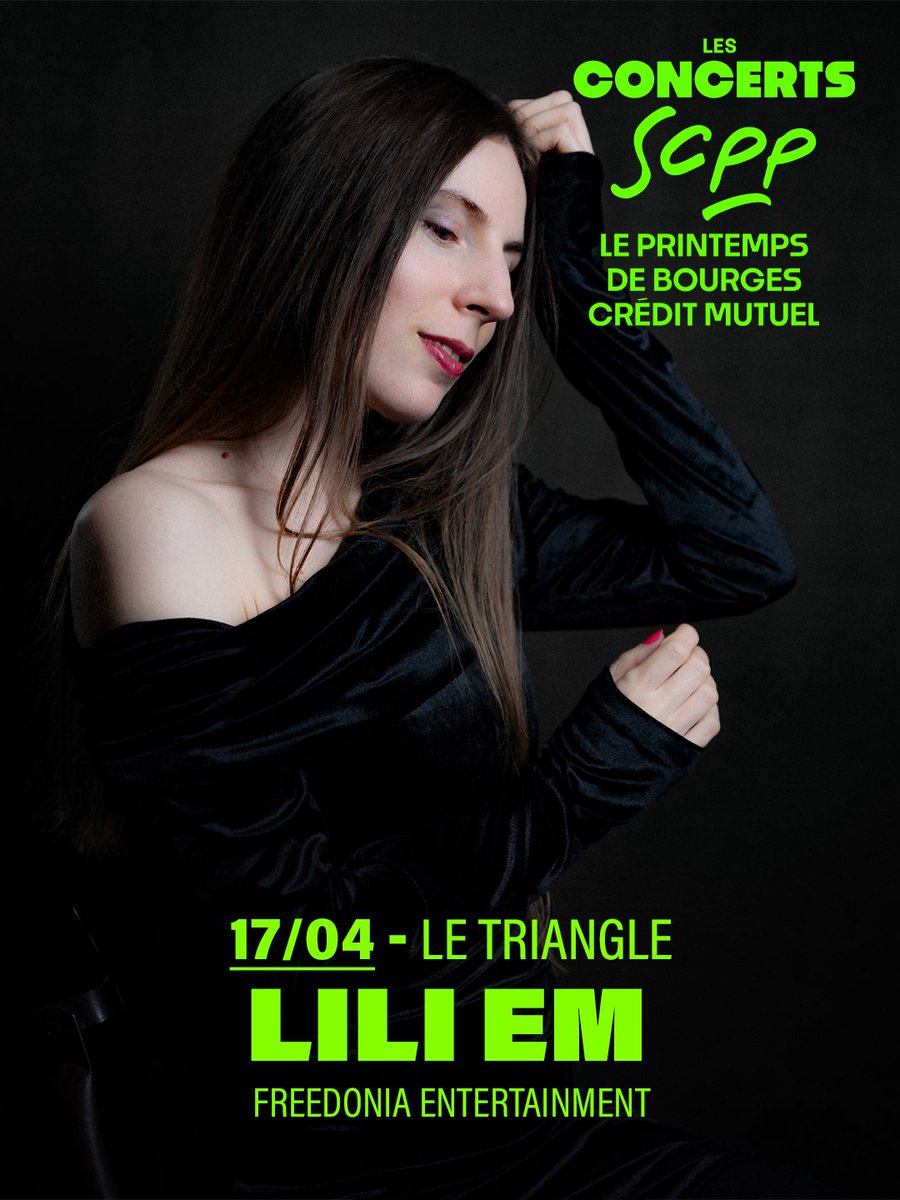 #LesConcertsSCPP : 𝑳𝒊𝒍𝒊 𝑬𝒎 en concert au Printemps de Bourges Crédit Mutuel ! 🔥

👉 Rendez-vous le 17 avril sur la scène du Triangle !
En partenariat avec French VIP et les Spécimens Canadiens 🤝
⚠️ Événement réservé aux professionnels !