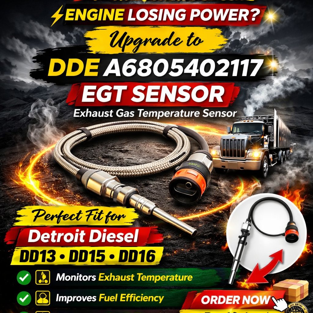 clampguydotcom's tweet photo. π Engine losing power?
Upgrade to DDE A6805402117 EGT Sensor
β Better fuel efficiency
β Prevents engine damage
β Supports DPF regeneration
π Shop now:
https://t.co/Bibhmzy2Gj
#DDEA6805402117 #EGTSensor #DetroitDiesel #TruckParts #DieselEngine #FleetMaintenance https://t.co/BzoZIR41hc