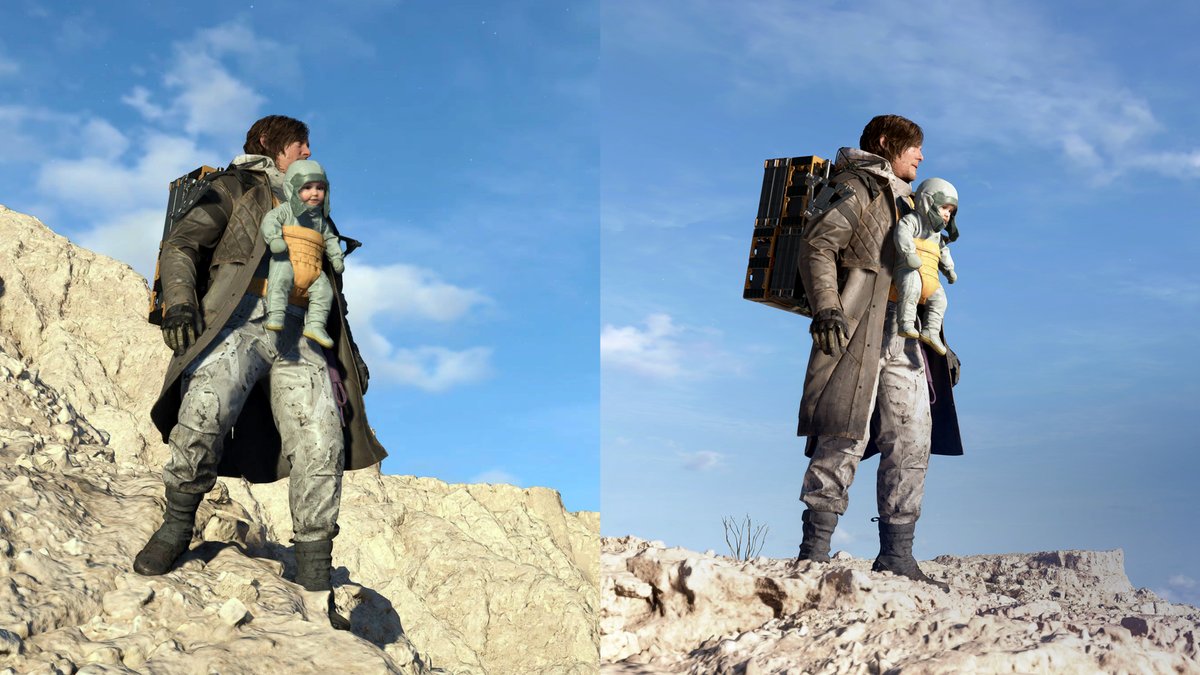 PS5Pro☜|☞PC 
#DeathStranding2
プレステも頑張ってるなーと思ってたけど、やっぱパソにはぜんぜん敵わないんだね