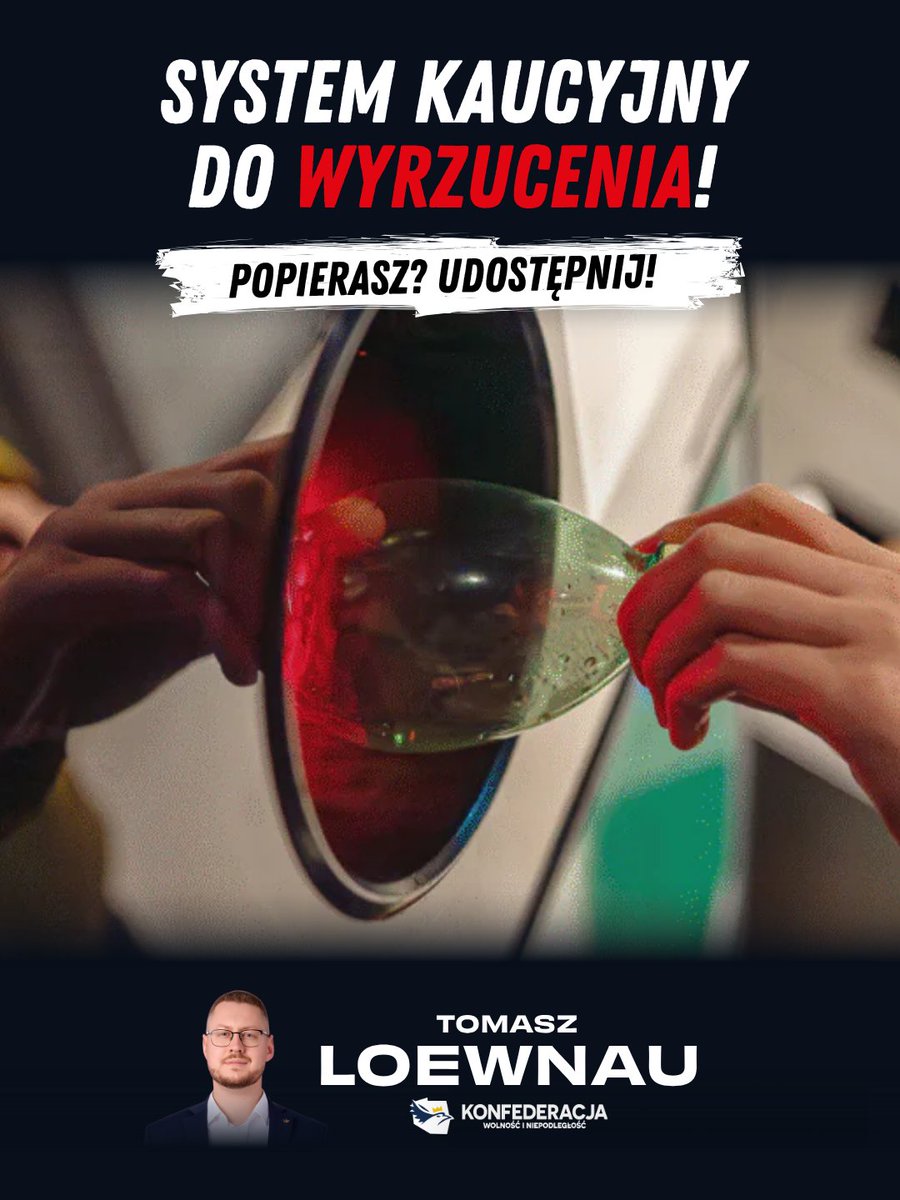 loewnau_tomasz's tweet photo. Weekend miał być czasem odpoczynku… a dla wielu Polaków sobota stała się jedynym wolnym dniem i czasem wożenia sterty butelek po marketach, żeby odzyskać własne pieniądze ❗

Zamiast spokoju mamy kolejki, niedziałające butelkomaty i bieganie od sklepu do sklepu. ⏳♻️ Godziny stracone w imię pseudoekologii zaprojektowanej przez ludzi, którzy uzurpują sobie prawo do układania nam życia po swojemu.

Chaos, frustracja i system wymyślony zza biurka, który utrudnia życie rodzinom, seniorom i małym sklepom ale według propagandy rządu wszystko wygląda „świetnie”... 🤦‍♂️

Polacy chcą dbać o środowisko, ale nie kosztem zdrowego rozsądku. 

Masz dość tych absurdów? ✋ Udostępnij, pokażmy ilu nas jest ❗