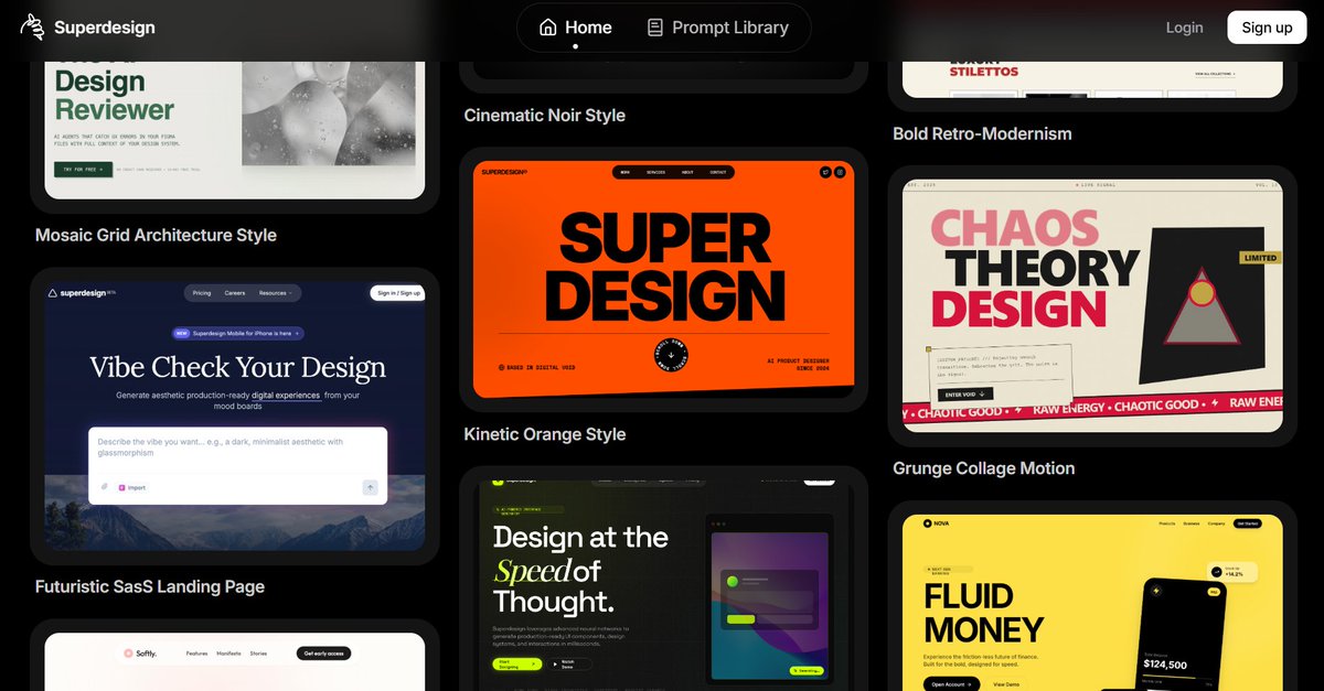 [แจกเว็บ] 2 เว็บ รวมไอเดียทำ website สวยๆ

- สามารถ gen AI บอกที่เราต้องการได้ พร้อม export code /html ไปทำต่อได้

- หรือเลือกที่ชอบแล้วเขาจะมีแจก prompt เอาไปใช้ต่อได้

แปะลิ้งค์ให้ในเธรดนะครับ ⏬ 💾 เซฟกันไว้ได้เลย
