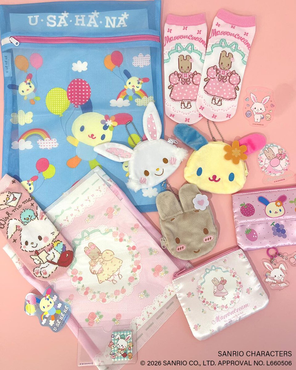 thankyoumart's tweet photo. 💛🏵️3月27日(金)より販売開始🏵️💛
イースターといえばやっぱり“うさぎ”❕🐰

『#サンリオキャラクターズ』の
「ウィッシュミーメル」や「ウサハナ」、
「マロンクリーム」の限定アイテムが登場🧺🌼

🥚店頭販売：3/27(金)～入荷順次
🥚WEB先行予約：好評受付中
https://t.co/vKsc2yI9wN https://t.co/7M1dnsODdD
