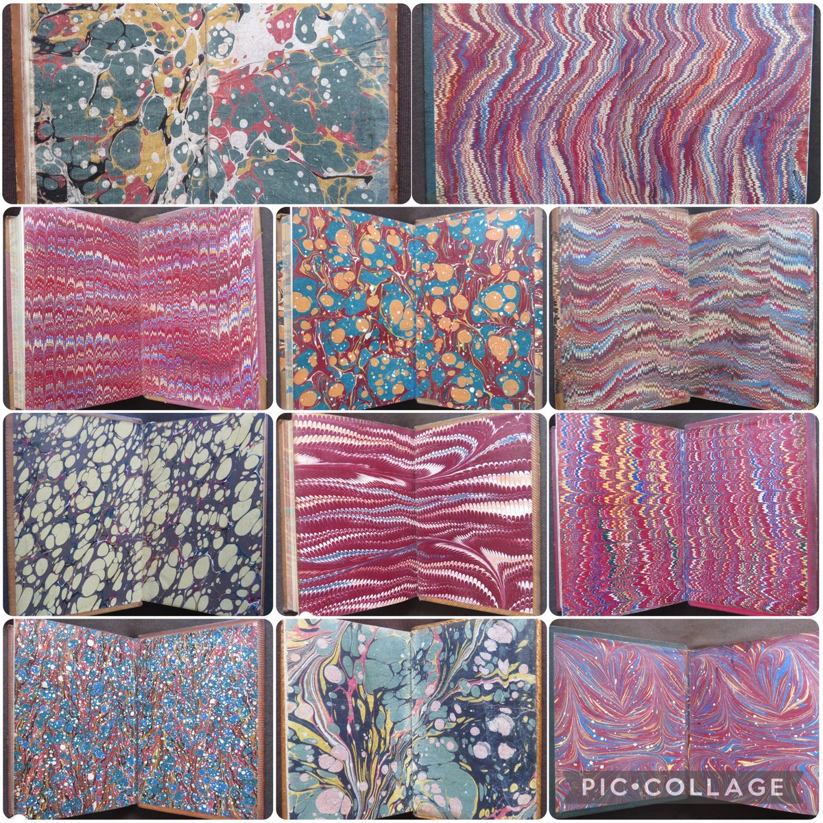 wisdompedlars's tweet photo. Lovely marbled endpapers in some of our antiquarian books for auction this week!
Auctions end Sunday, from 8pm (UK time)
#antiquarian #bibliophile #history #BookTwitter #bookhistory #marbled #finebinding #endpapers #bookcollecting #bookauctions https://t.co/PiBfNs8E16 https://t.co/qlLghkOZXv
