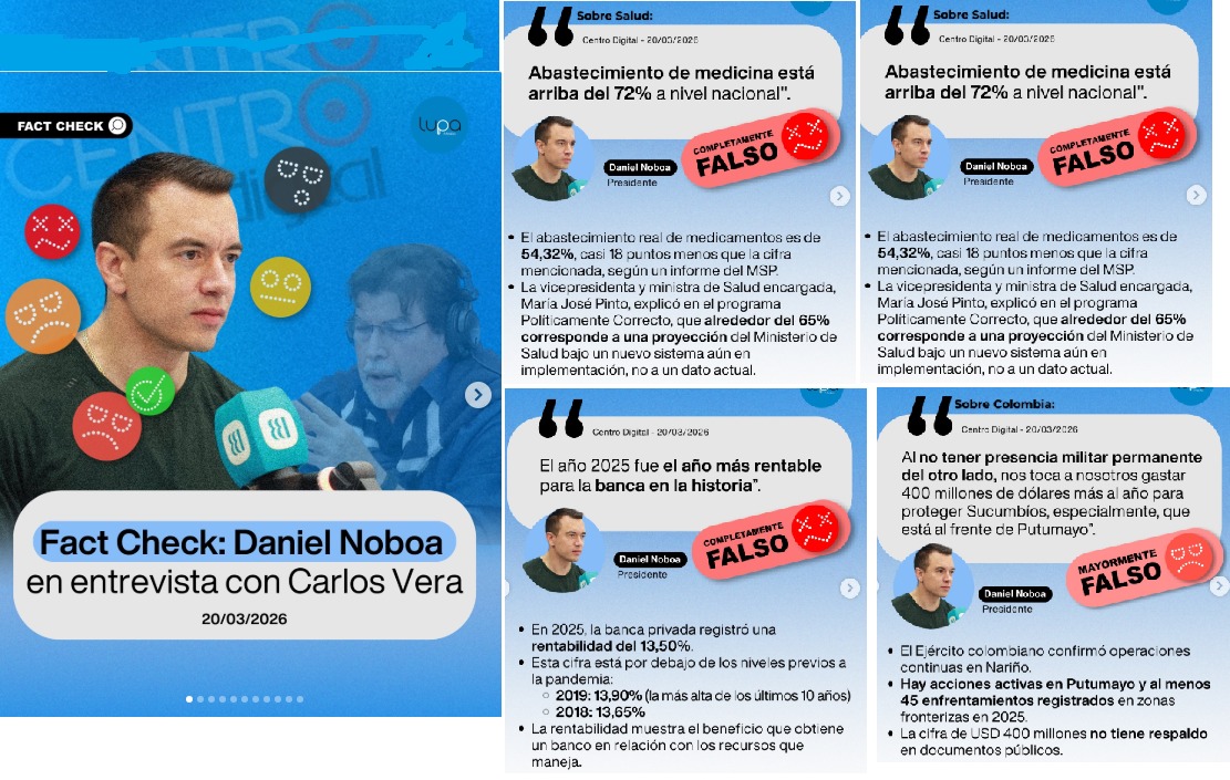 En cada entrevista con sus pauteros <a href="/DanielNoboaOk/">Daniel Noboa Azin</a> se empeña en seguir mintiendo, para el aplaudo de sus coju2.