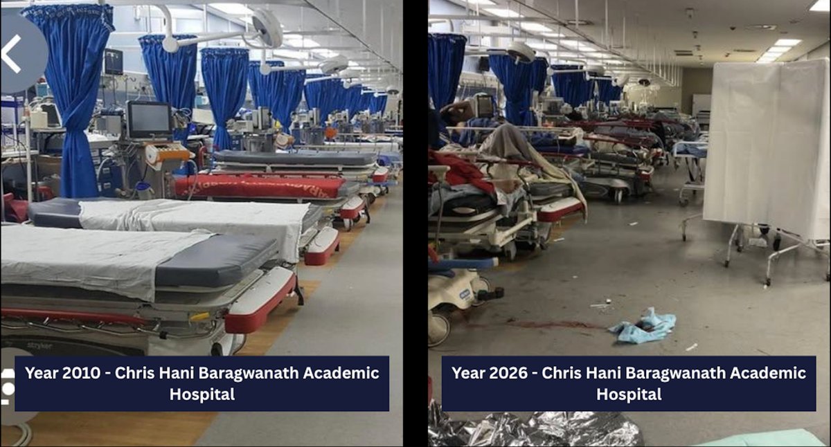 GrootAfrikaner's tweet photo. To all South Africans, the ANC is blaming its failures on America, White people, you name it, they blame it. Never corruption, incompetence or the fact that they really don't care about South Africa or the people!

Chris Hani Baragwanath Academic Hospital was once one of South Africa’s great public hospitals, a place that reflected standards, professionalism and pride. Look at it now. Overcrowded, filthy and broken. This is the real impact the ANC has had on South Africa. 

Years of corruption, cadre deployment, weak leadership and zero accountability have hollowed out the very institutions meant to serve the people. This is not progress, it is national decline and a state of emergency.