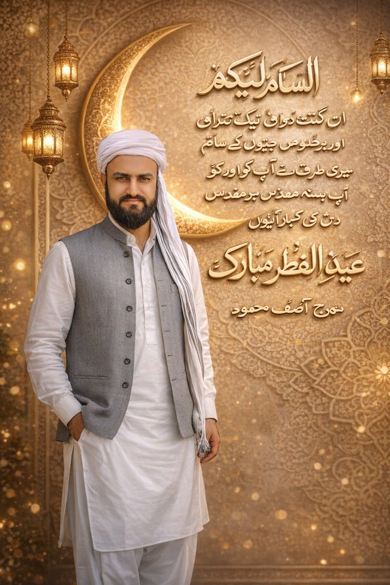 میری طرف سےتمام اہل اسلام کو عید الفطر کی ڈھیروں خوشیاں مبارک ہوں