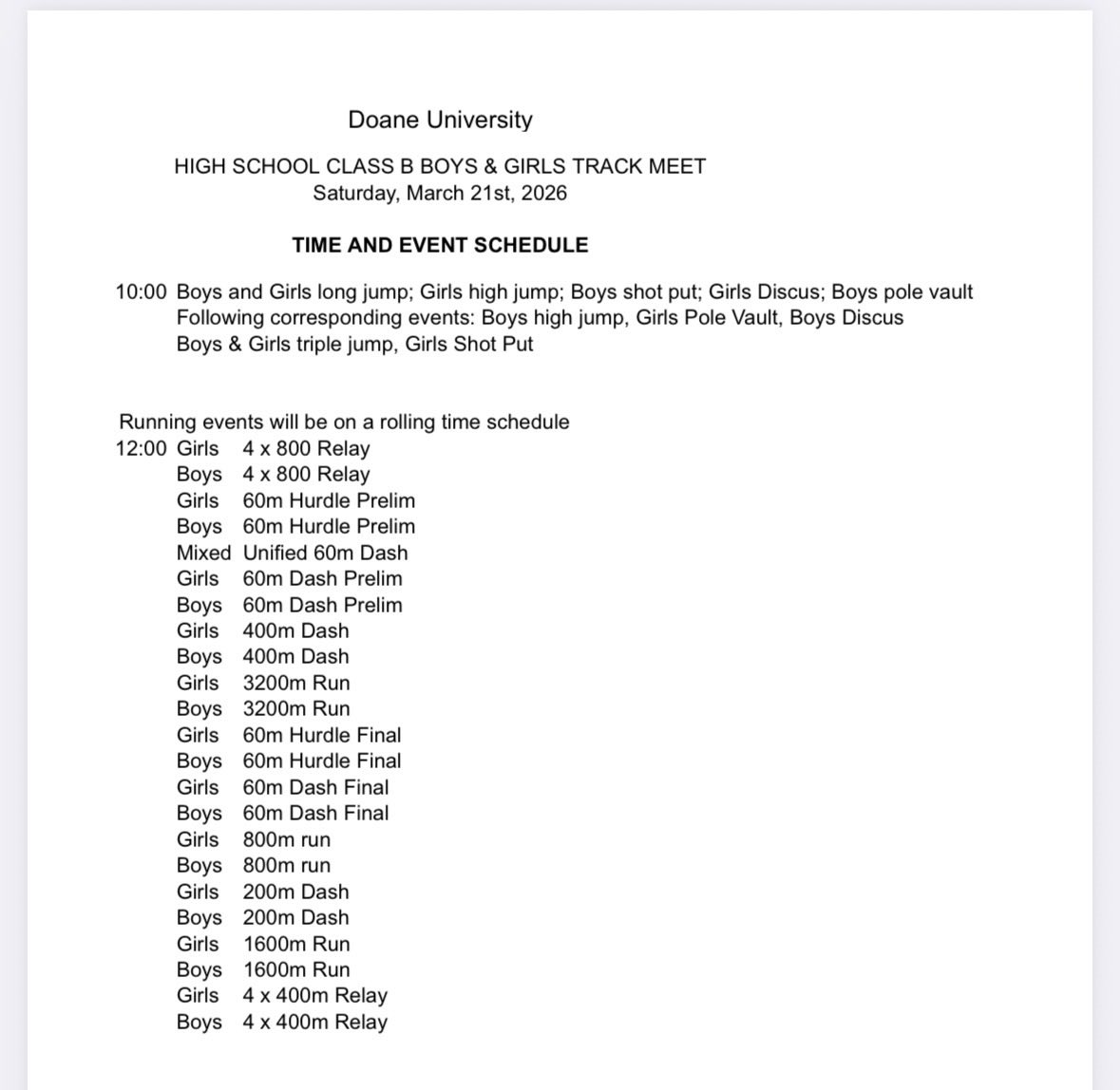 Bennington Track & Field tweet media