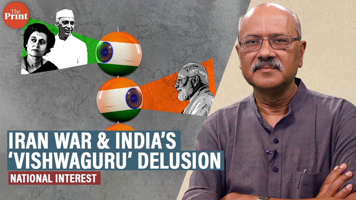 ThePrintIndia's tweet image. India’s ‘Vishwaguru’ delusion, mine vs yours, is ruining our view of the world—Watch ThePrint Editor-in-Chief @ShekharGupta’s #NationalInterest on camera.

youtu.be/yersTLi5Smo