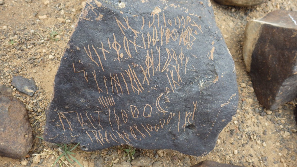 #New on #OCIANA- the Ṭayyiʾ tribe was a major threat to the #Safaitic folks the Ḥarrah. This man's brother and his companions were murdered by them. He calls upon Allāt for nqmt 'vengeance' for dm-h 'his blood' and 'the blood of his companions' dmy śʿ-h
ociana.osu.edu/inscriptions/1…