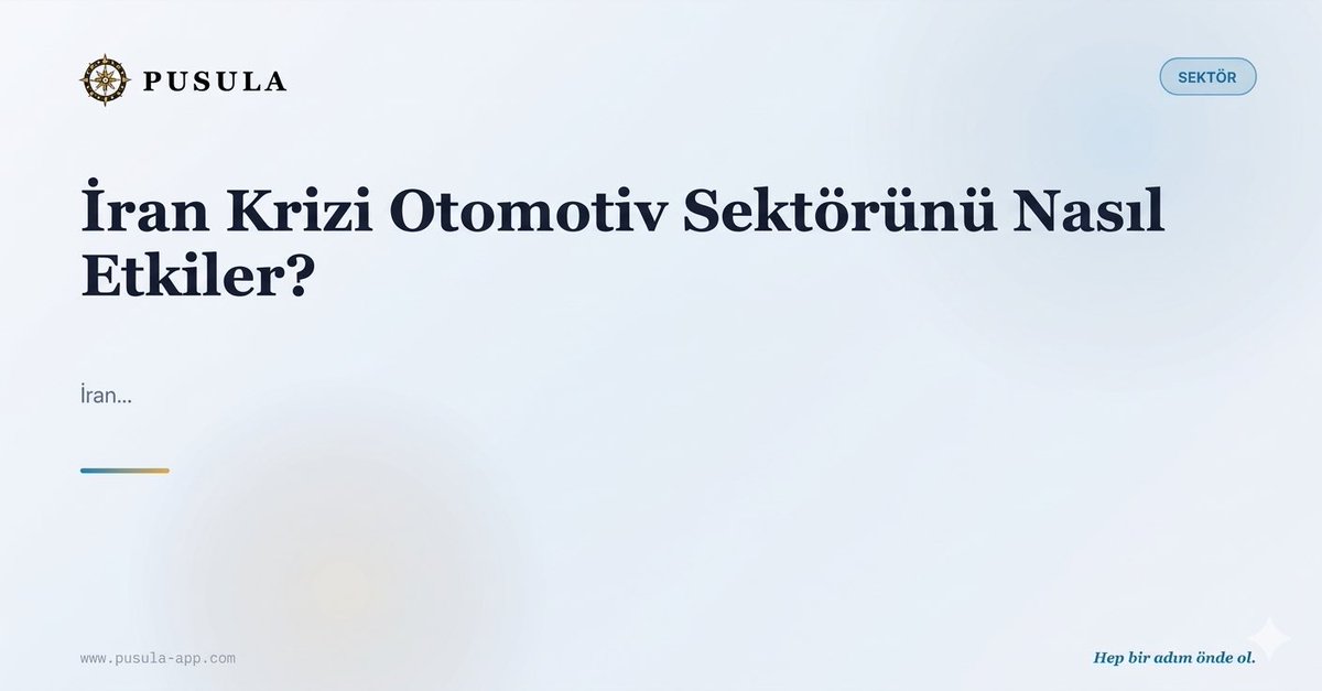 PusulaApp's tweet image. 🧭 İran Krizi Otomotiv Sektörünü Nasıl Etkiler?

İran...

Detaylar için → pusula-app.com/article/i-ran-…

Hep bir adım önde ol.

#PuslaApp #Otomotiv #Kriz