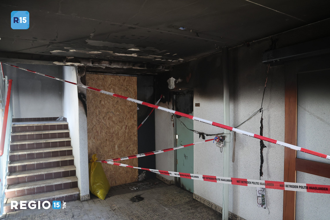 Schade in trappenhuis van flat aan de Kersengaarde Voorburg