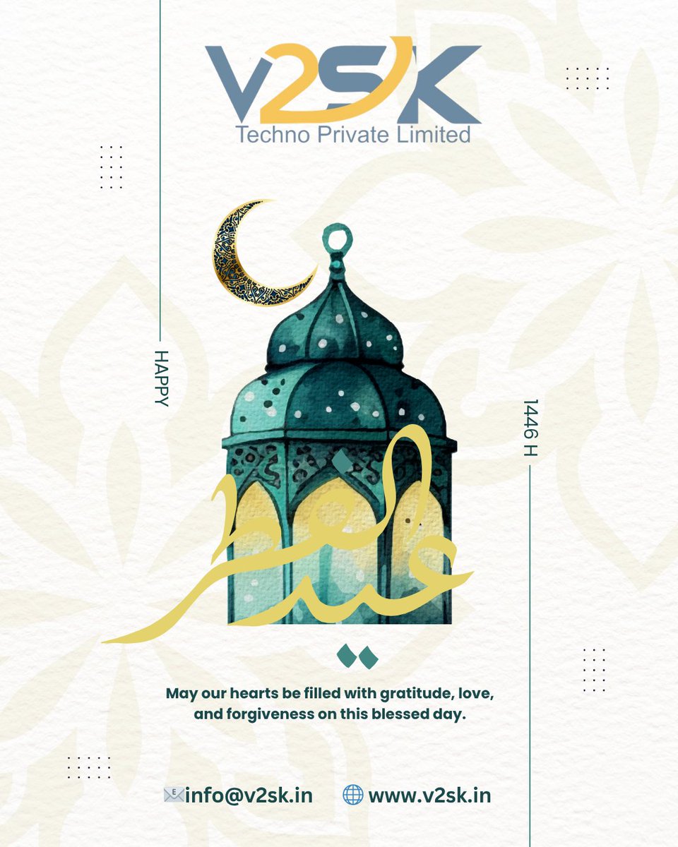 V2sktechno's tweet photo. 🌙✨ Eid Mubarak from V2SK Techno Pvt. Ltd.

Wishing you peace, prosperity, and success this Eid. 🤍
Let’s continue growing together and achieving new milestones. 🤝

#EidMubarak2026 #CorporateGreetings #TogetherWeGrow https://t.co/AfCKbuQU80
