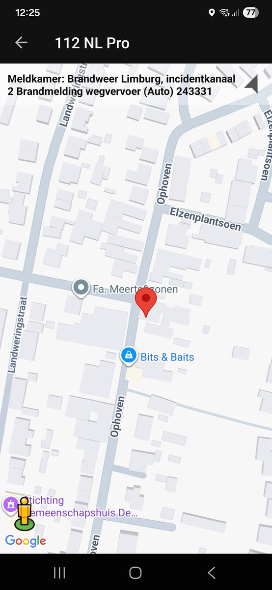 Brandmelding wegvervoer in Sittard