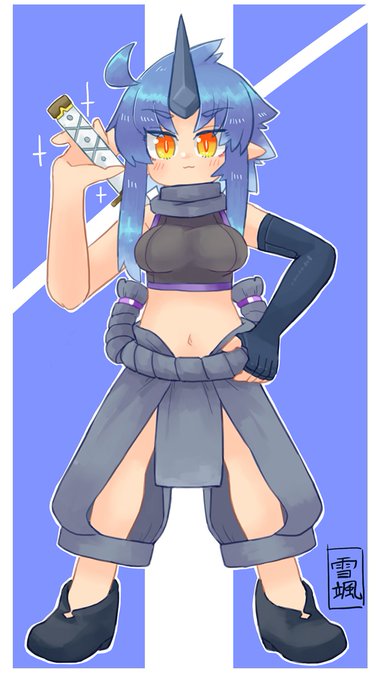 3月15枚目
昨日描いたヒメキちゃんの妹、ユキルちゃんです。
ヒメキちゃんよりかはしっかりしてる。 