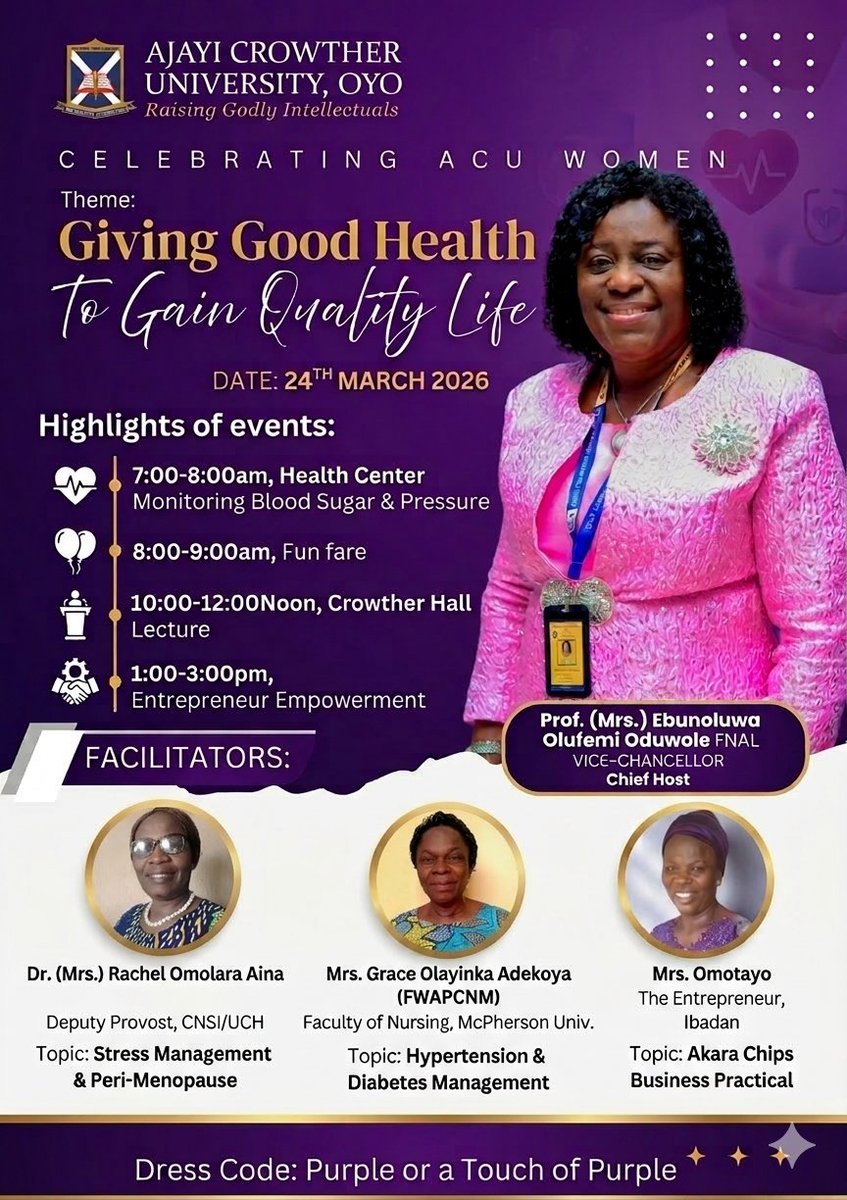 Ajayi Crowther University, Oyo tweet media