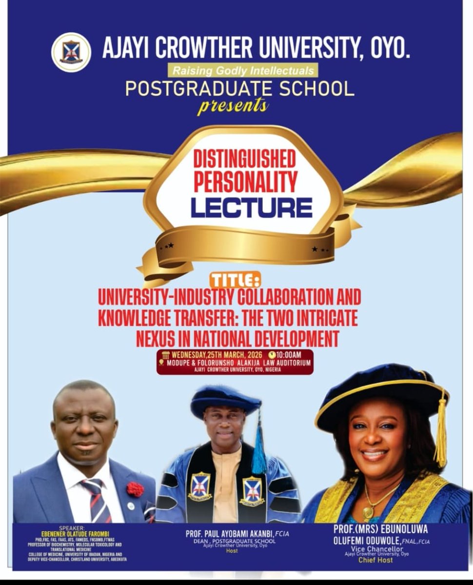 Ajayi Crowther University, Oyo tweet media