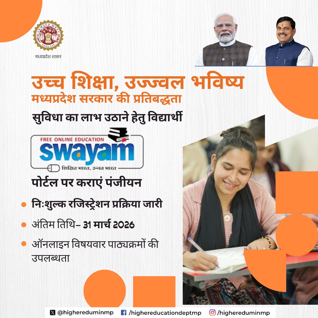 Higher Education Department, MP tweet media