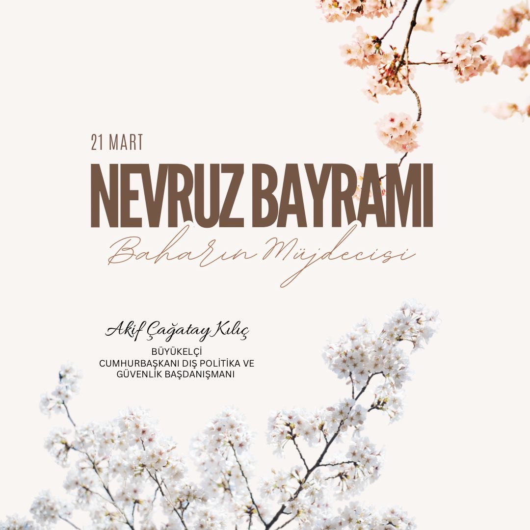Yeniden doğuşun, uyanışın, dirilişin, esenliğin sembolü; toprağın yeniden can bulduğu, umutların yeşerdiği, baharın müjdecisi Nevruz’un gönüllerimize huzur, dünyaya barış getirmesini temenni ediyorum. 

Nevruz Bayramımız kutlu olsun.