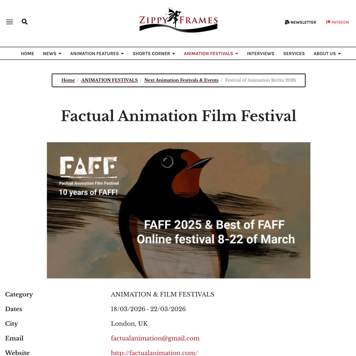 Factual Animation Film Festival 2025 tweet media