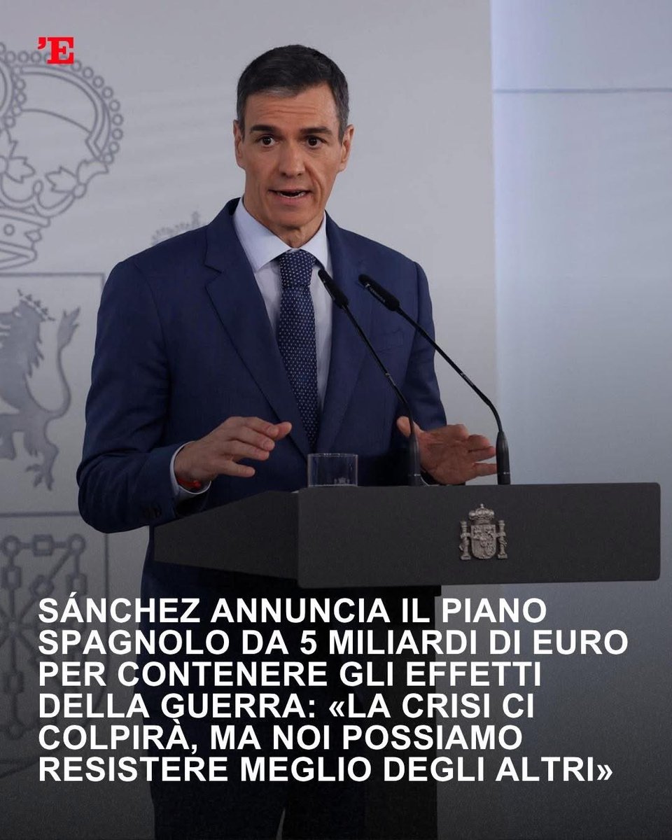francescacuore6's tweet photo. Mentre Sanchez annuncia il piano da 5miliardi per contenere glie effetti della guerra, noi italiani siamo diventati lo zimbello di questo governo. #ioVoteròNO #governoincapace https://t.co/g22fTMm3hs