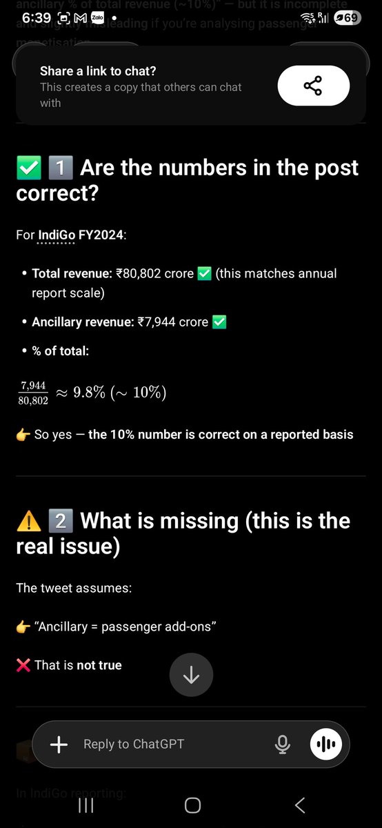 avitwt83's tweet photo. @ari_maj @EconomicTimes Sorry yaar, your information and data does not require my time to think, chatgpt already opens up the lack of understanding of your finance. Koi na.. hota hai.. aur karo faff.. https://t.co/8B2yt6nSWf