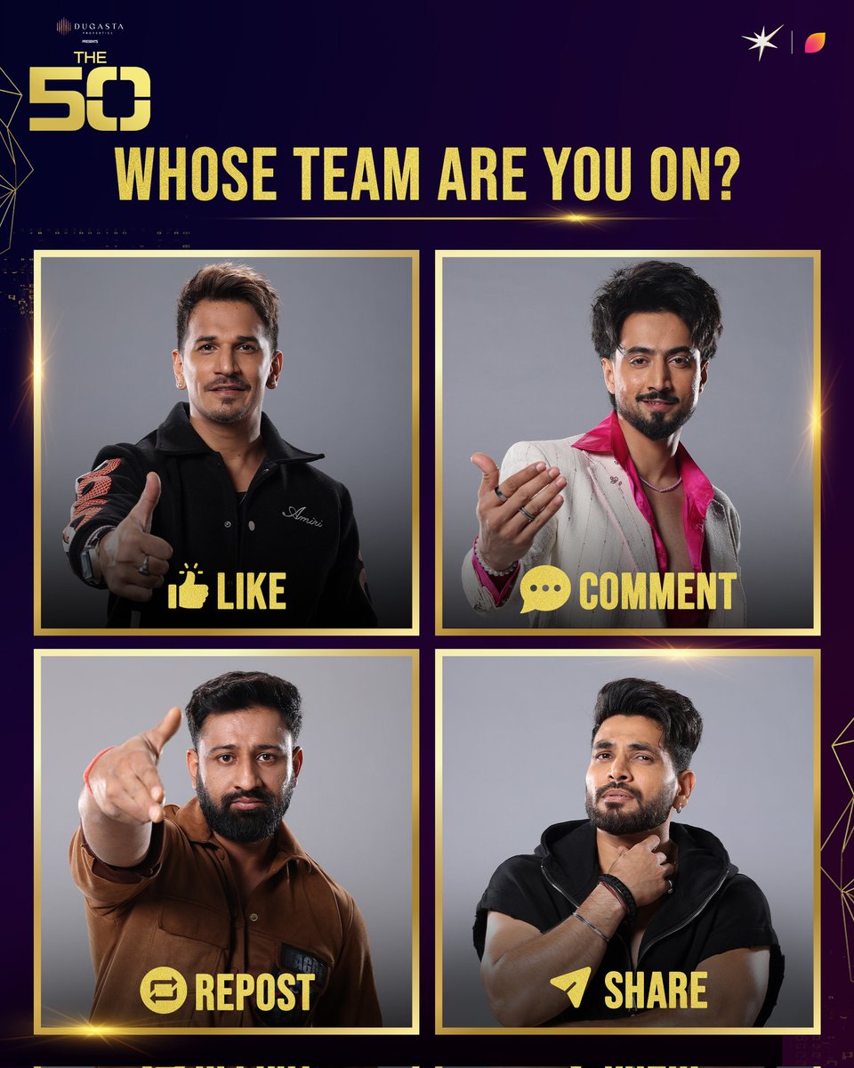 HotstarReality's tweet image. 1 day to go!! Support your favourite player now! 🫶🏻

Dekhiye #The50 ka Grand Finale on 22nd March, LIVE raat 9 baje @JioHotstar par aur raat 10:30 baje #Colorstv par